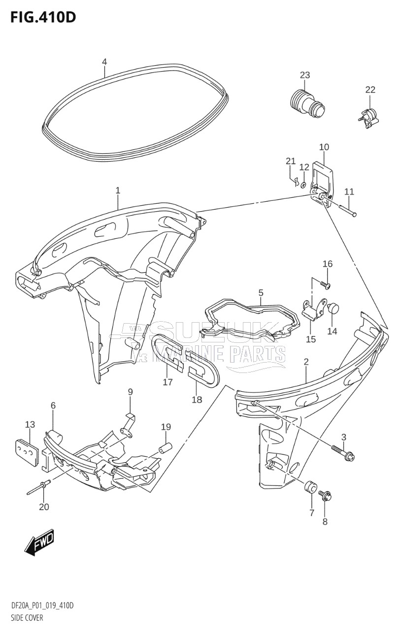 SIDE COVER (DF9.9BT,DF15AT,DF20AT)