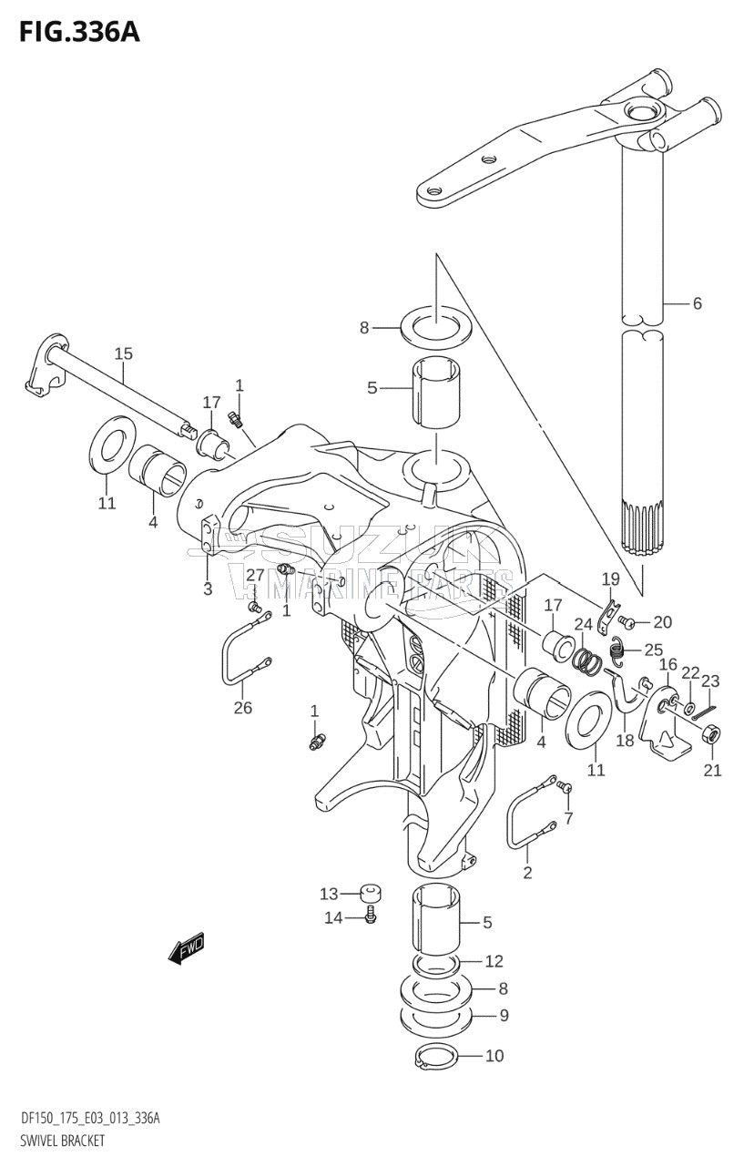 SWIVEL BRACKET (DF150T:E03)