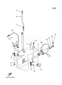 Z150PETOL drawing LOWER-CASING-x-DRIVE-2