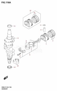 DF40A From 04003F-340001 (E01 E11)  2023 drawing CRANKSHAFT