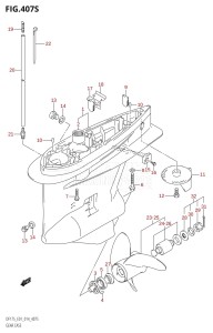 DF150ZG From 15002Z-410001 (E40)  2014 drawing GEAR CASE (DF175ZG:E40)