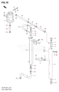 DF140 From 14001F-251001 (E01)  2002 drawing FUEL INJECTOR