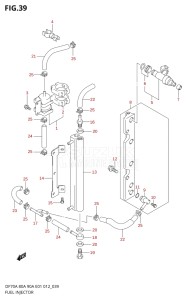 08002F-310001 (2013) 80hp E40-Costa Rica (DF80A) DF80A drawing FUEL INJECTOR (DF70A E40)