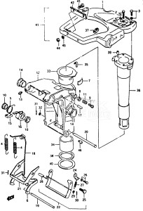 DT40 From 04003-971001 ()  1999 drawing SWIVEL BRACKET (DT40W,DT40WK ~MODEL:92)