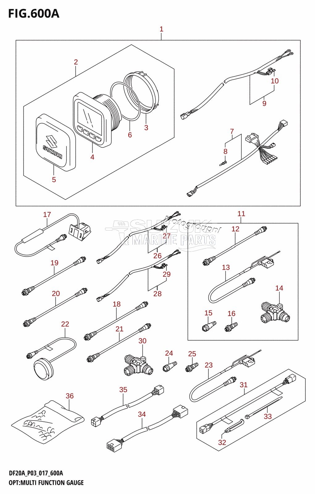 OPT:MULTI FUNCTION GAUGE (DF9.9BR:P03)