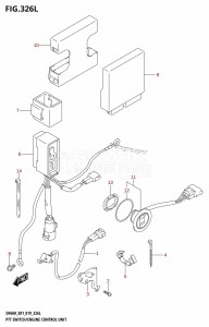 DF50A From 05004F-910001 (E01)  2019 drawing PTT SWITCH /​ ENGINE CONTROL UNIT (DF60AVT:E40,DF60AVTH:E40)