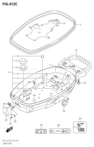 DF6 From 00602F-510001 (P01)  2015 drawing LOWER COVER (DF6:P01)