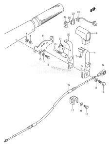 DT65 From 06502-011001 ()  1990 drawing CLUTCH LEVER (DT55HTC)