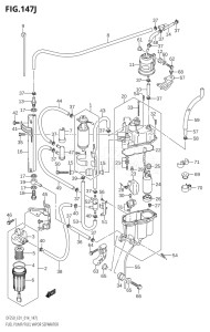 25003F-410001 (2014) 250hp E01 E40-Gen. Export 1 - Costa Rica (DF250T) DF250 drawing FUEL PUMP / FUEL VAPOR SEPARATOR (DF250T:E01)