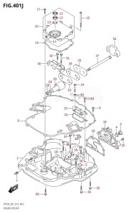 DF250Z From 25003Z-510001 (E01 E40)  2015 drawing ENGINE HOLDER (DF250T:E01)