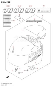 DF70A From 07003F-010001 (E03)  2010 drawing ENGINE COVER