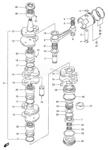 DT140 From 14002-651001 ()  1996 drawing CRANKSHAFT (~MODEL:95)