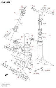 DF225T From 22503F-210001 (E01)  2012 drawing TRIM CYLINDER (DF225T:E01:(X-TRANSOM,XX-TRANSOM))