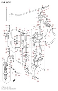 DF200Z From 20002Z-210001 (E01 E40)  2012 drawing FUEL PUMP /​ FUEL VAPOR SEPARATOR (DF250T:E40)