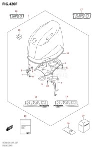 DF200AZ From 20003Z-910001 (E01 E40)  2019 drawing ENGINE COVER (DF150AT:E40,DF150AZ:E40)