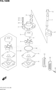 02504F-810001 (2018) 25hp P01-Gen. Export 1 (DF25A  DF25AR  DF25AT  DF25ATH) DF25A drawing WATER PUMP (P40)