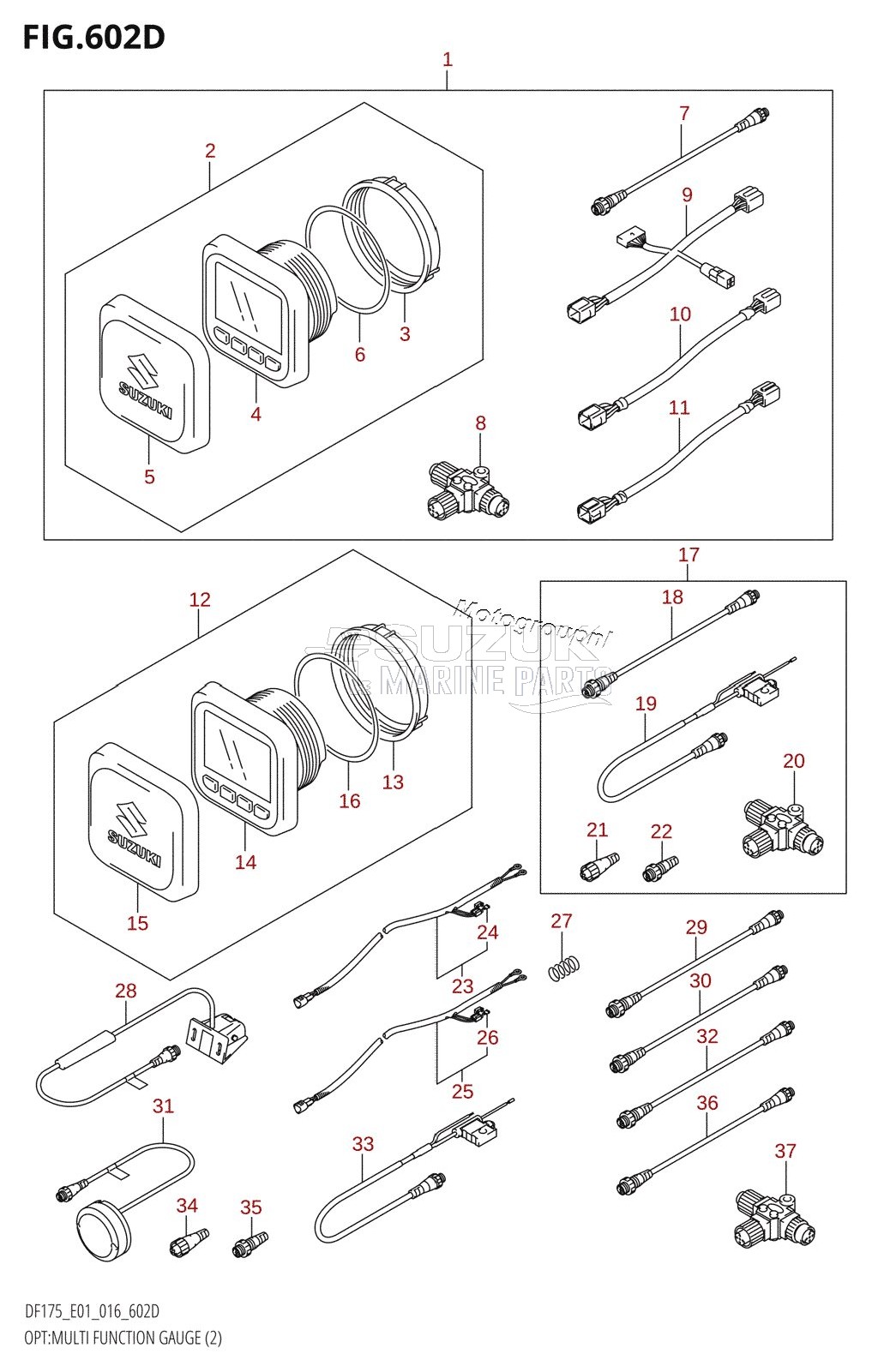 OPT:MULTI FUNCTION GAUGE (2) (DF150ZG:E40)