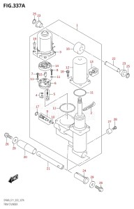 06003F-240001 (2022) 60hp E11 E40-Gen. Export 1-and 2 (DF60AVT  DF60AVT  DF60AVTH  DF60AVTH) DF60A drawing TRIM CYLINDER ((DF40A,DF40ATH,DF50A,DF50ATH):(020,021))