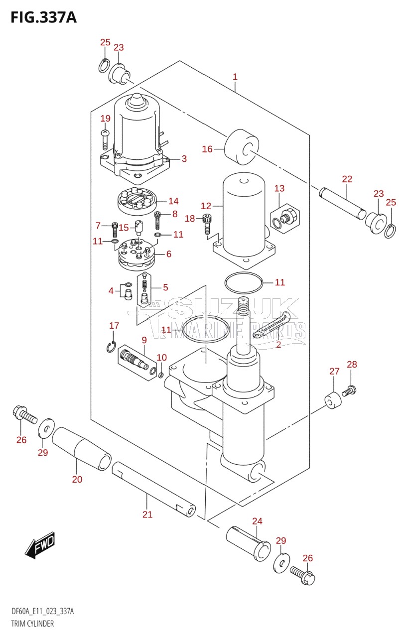 TRIM CYLINDER ((DF40A,DF40ATH,DF50A,DF50ATH):(020,021))