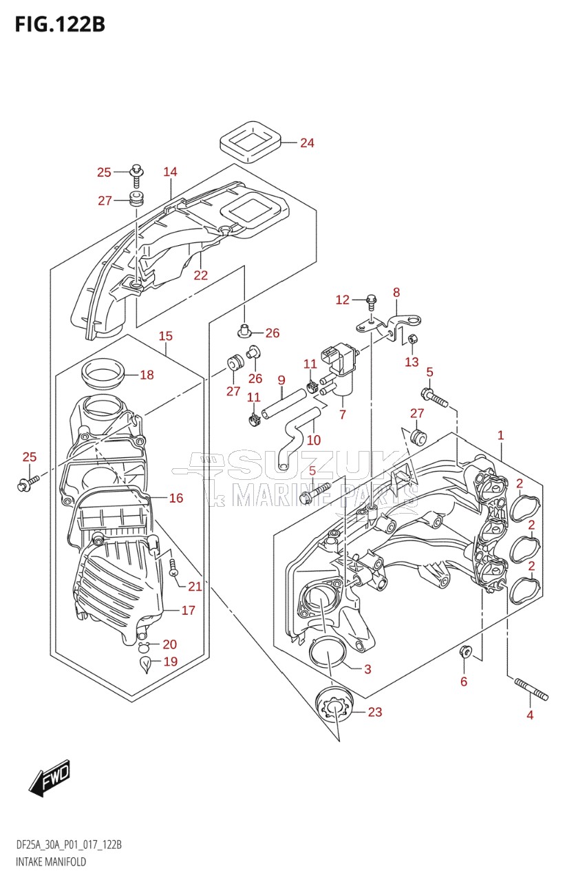 INTAKE MANIFOLD (DF25AR:P01)