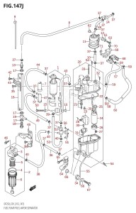 DF200Z From 20002Z-310001 (E01 E40)  2013 drawing FUEL PUMP /​ FUEL VAPOR SEPARATOR (DF250T:E01)