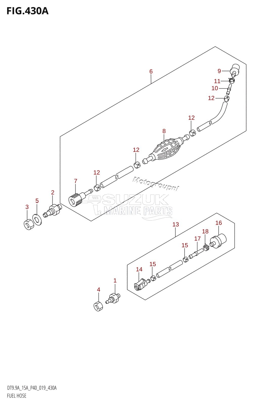 FUEL HOSE (DT9.9AK:P36,DT15AK:P36)