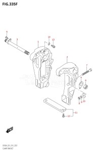 05003F-910001 (2019) 50hp E01-Gen. Export 1 (DF50AT  DF50ATH) DF50A drawing CLAMP BRACKET (DF60ATH)