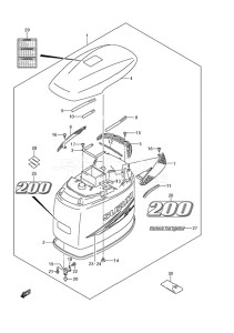 DF 200 drawing Engine Cover