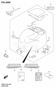 DF50A From 05004F-040001 (E03)  2020 drawing ENGINE COVER (DF50A:E11:(021,022,023))