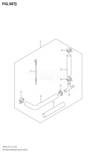 08002F-210001 (2012) 80hp E01 E40-Gen. Export 1 - Costa Rica (DF80A  DF80AT) DF80A drawing OPT:WATER PRESSURE GAUGE SUB KIT (DF90ATH:E01)