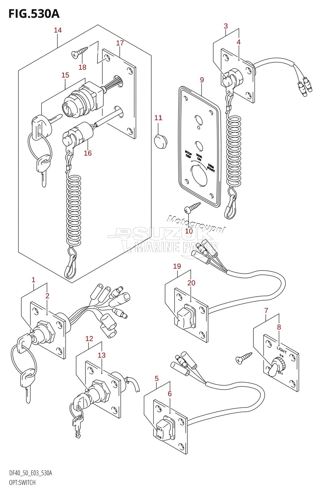 OPT:SWITCH (X,Y,K1,K2,K3,K4)