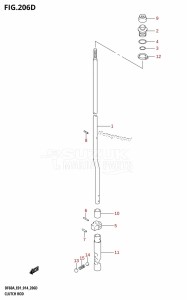 DF50A From 05003F-410001 (E01)  2014 drawing CLUTCH ROD (DF40AST:E34)