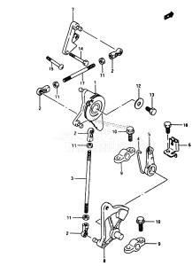 DT40 From 04003-011001 ()  1990 drawing THROTTLE CONTROL (DT40W,40WR)