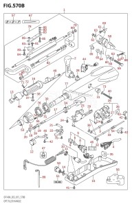 DF100A From 10003F-510001 (E03)  2015 drawing OPT:TILLER HANDLE (DF115AT:E03)