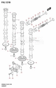 DF350A From 35001F-240001 (E11)  2022 drawing CAMSHAFT ((DF350A,DF350AMD,DF325A):(022,023))