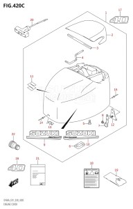 04003F-040001 (2020) 40hp E01-Gen. Export 1 (DF40A  DF40AQH  DF40ATH) DF40A drawing ENGINE COVER (DF40AST:E34,DF40ASVT)