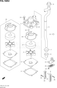 05003F-410001 (2014) 50hp E01-Gen. Export 1 (DF50A  DF50ATH) DF50A drawing WATER PUMP (DF60AVTH:E40)