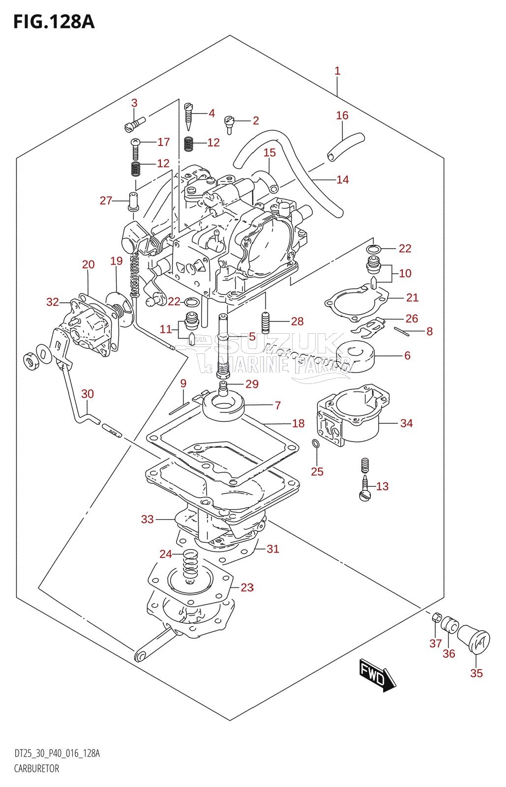 CARBURETOR (DT25K:P36)