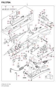 DF115A From 11503F-410001 (E01 E40)  2014 drawing OPT:TILLER HANDLE