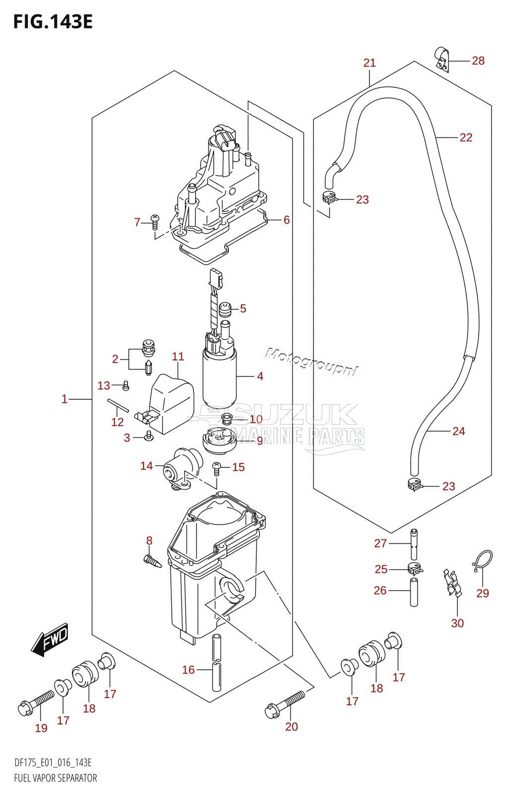 FUEL VAPOR SEPARATOR (DF150Z:E01)