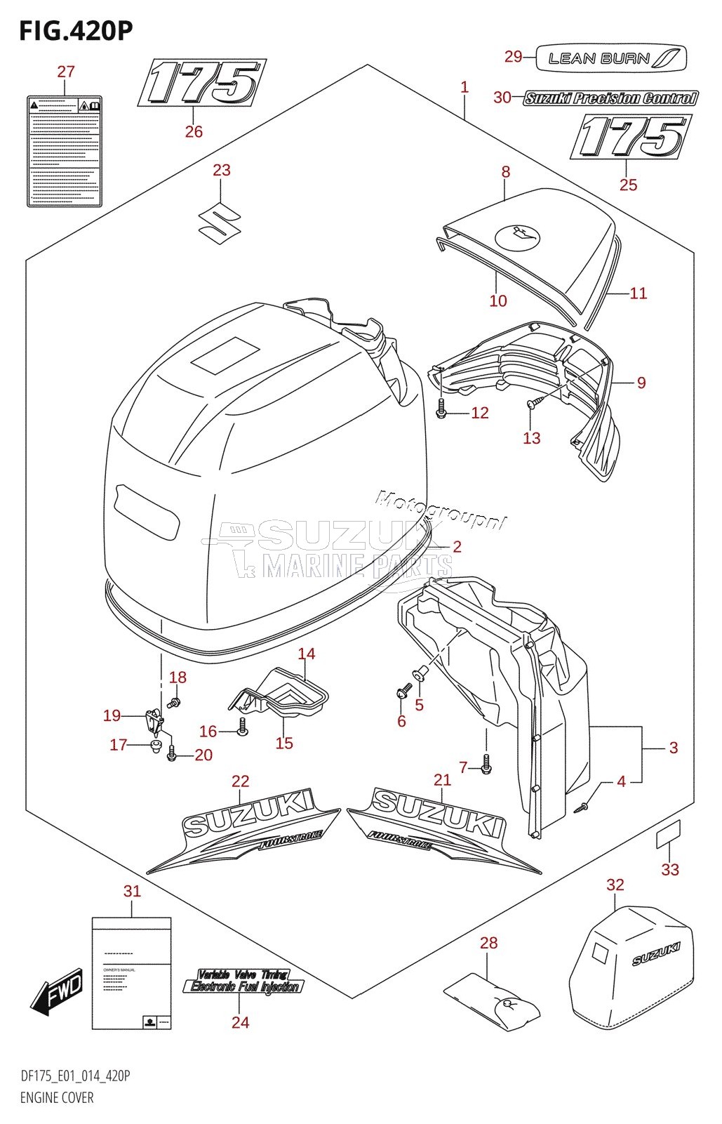 ENGINE COVER ((DF175TG,DF175ZG):E01)