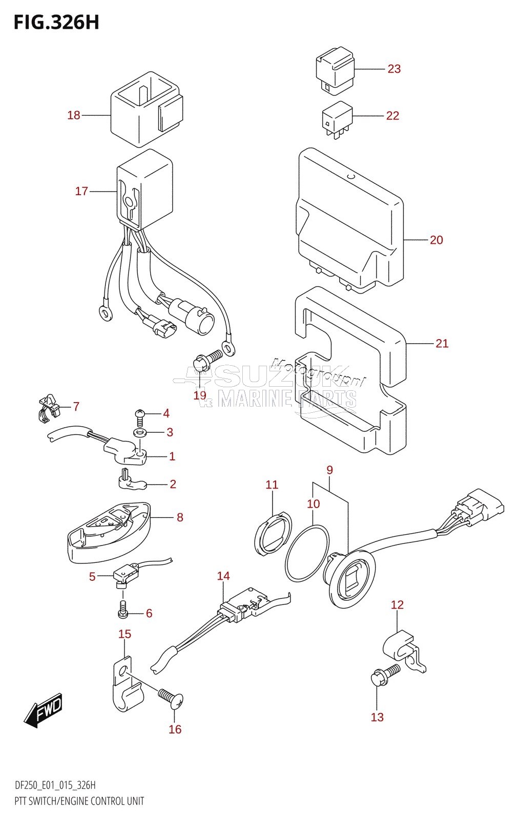 PTT SWITCH /​ ENGINE CONTROL UNIT (DF225Z:E40)