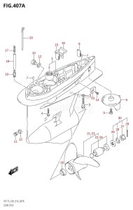 DF175TG From 17502F-610001 (E03)  2016 drawing GEAR CASE (DF150T:E03)