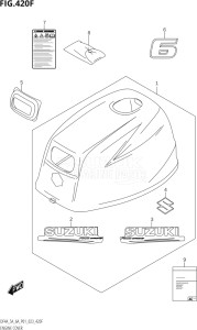 00403F-140001 (2021) 4hp P01-Gen. Export 1 (DF4A) DF4A drawing ENGINE COVER (DF6A:020)