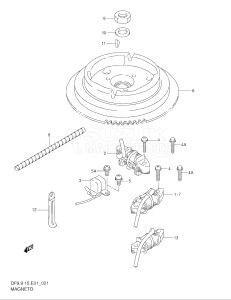 00991 F-371001- (2003) 9.9hp - (DF9.9(A,R,AR)S K3) DF9.9(A,R,A)S drawing MAGNETO