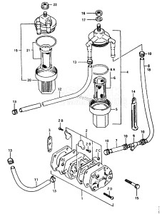 DT40 From 04003-861001 ()  1998 drawing FUEL PUMP (DT40C,40TC,40RC,40W,40WR /​ MODEL:95~99)