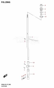 DF40A From 04003F-710001 (E01)  2017 drawing CLUTCH ROD (DF60A:E01)