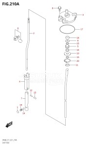 04003F-240001 (2022) 40hp E01 E11-Gen. Export 1-and 2 (DF40A  DF40AQH  DF40AQH  DF40AT  DF40AT  DF40ATH  DF40ATH) DF40A drawing SHIFT ROD (SEE NOTE)