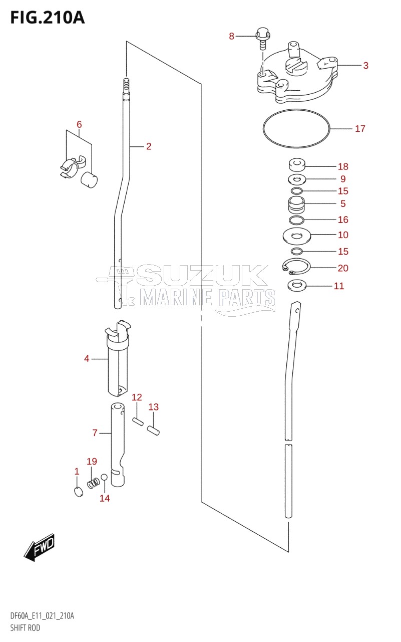 SHIFT ROD (SEE NOTE)