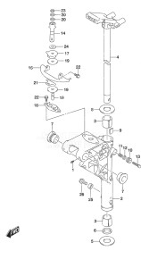 Outboard DF 20A drawing Swivel Bracket  -  Tiller Handle w/Power Tilt